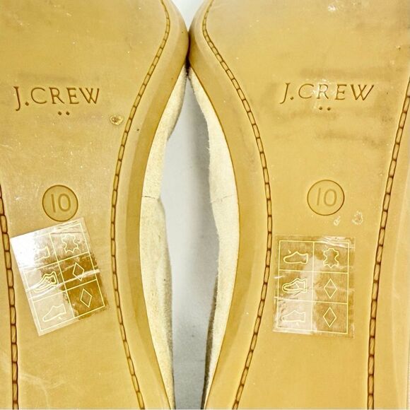 J. Crew Factory Anya Neutral Nude Tan Suede Leather Stretch Side Ballet Flats - Picture 13 of 14